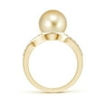 thumbnail image 2 of ANGARA Solitaire Golden South Sea Cultured Pearl Bypass Ring with Diamonds in 14K Yellow Gold for Women | June Birthstone, Birthday, Anniversary, Jewelry Gift for Women | Pearl Ring, 2 of 8