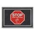 thumbnail image 1 of Apache Mills APH3984528832X3 Tapis de Sol Stop Lavez Vos Mains Message, Charbon & Noir, 1 of 1