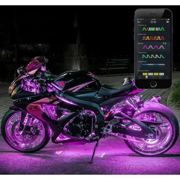 XK Glow Pièce du Fabricant : KS-MOTO-STANDARD Kit de Lumière sous le Carrosserie - LED