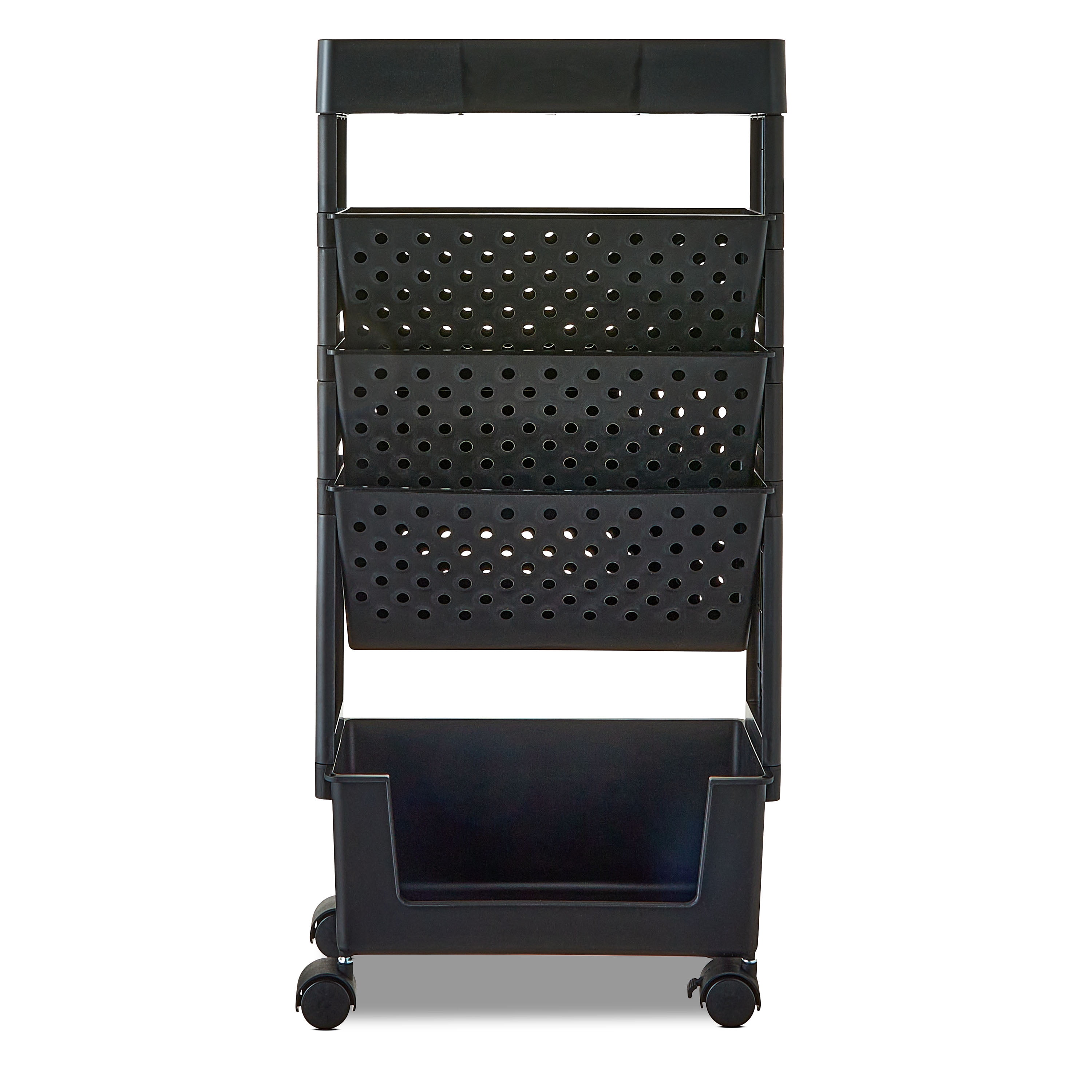 (2 pack) Pen+Gear Tiered Organizing Cart, Black