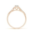 thumbnail image 2 of ANGARA Natural 0.32 Ct. Diamond Halo Ring in 14K Rose Gold for Women (Ring Size: 3.5), 2 of 9