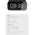 thumbnail image 3 of Reloj Despertador Matsuzay con Altavoz Bluetooth Carga Inalámbrica Pantalla HD Blanco, 3 of 6