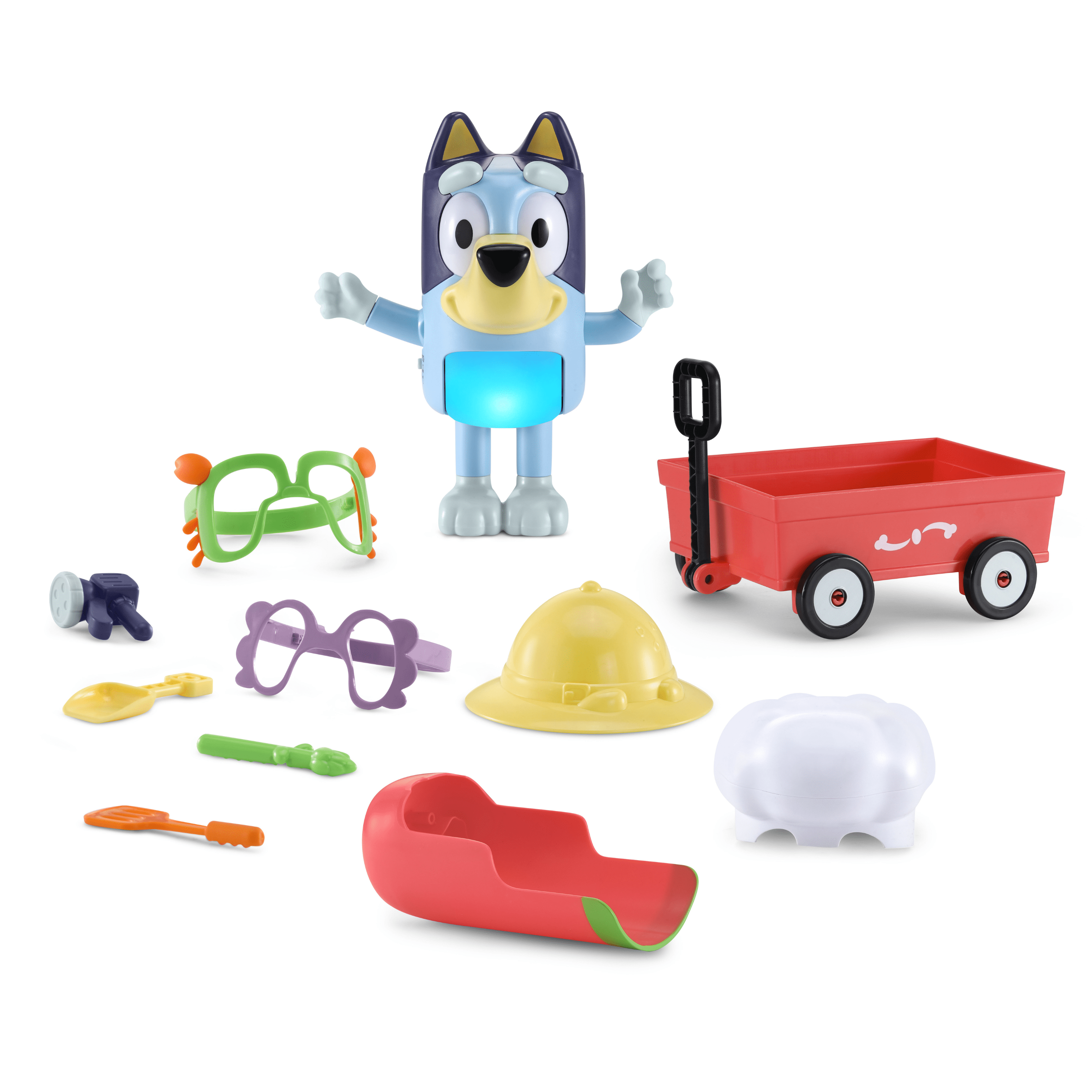 VTech® Bluey Dress-Up Bluey with Dress-Up Accessories and Wagon - English Version, 3-6 Yrs, VT BLUEY DRESS UP EN