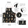 thumbnail image 7 of Dog Breeds Apron-Garden Aprons for Women with Pockets-Cotton Linen Waterproof Kitchen Cooking Gardening Aprons Adjustable for Kitchen,Cooking,BBQ and Salon 33x27 Inch, 7 of 7