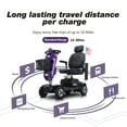 thumbnail image 5 of Electric Power Mobility Scooter, SEGMART Mobility Scooter with 9'' Pneumatic Tires, Compact Travel Mobility Scooter with Cup Holders, USB Charging Port, Basket, Including The US Flag, Purple, 5 of 6