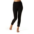 thumbnail image 3 of MeMoi Women's Velvety Plush Velour Leggings - Womens - Female, L-XL, Black, 3 of 4