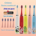 thumbnail image 2 of Cepillo de dientes eléctrico para niños con dibujos animados para niños con cabezal de repuesto ultrasónico IPX7, impermeable, recargable, cepillo de dientes sónico, 2 of 5