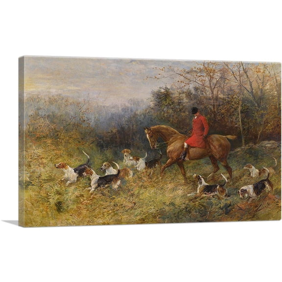 ARTCANVAS The Draw 1842 Canvas Art Print by Heywood Hardy - Size: 12" x 8" (0.75" Deep)