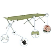 UBesGoo Folding Chaise Lounge Outdoor Portable Folding Camping Bed Cot Green