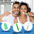 thumbnail image 4 of Disposable toothbrush with toothpaste and floss, 100 single-use individually packaged disposable travel toothbrush and floss sets, bulk supply for the homeless, dentists, hotels (5 colors), 4 of 4