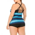 thumbnail image 3 of WREESH Women Plus Size Gradient Tankini Bikini Swimwear Swimsuit Bathing Suit, 3 of 8