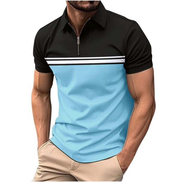 Camisas Casuales de los Hombres de Color Sólido Delgado Suelto de Manga Corta, Top de Moda Diaria para Tirar Del Desgaste