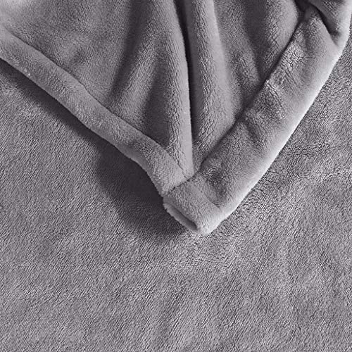 Beautyrest Plush Lightweight Ultra Soft Cozy Washable Electric Blanket Heated Throw with Auto Shutoff, King Size, Black