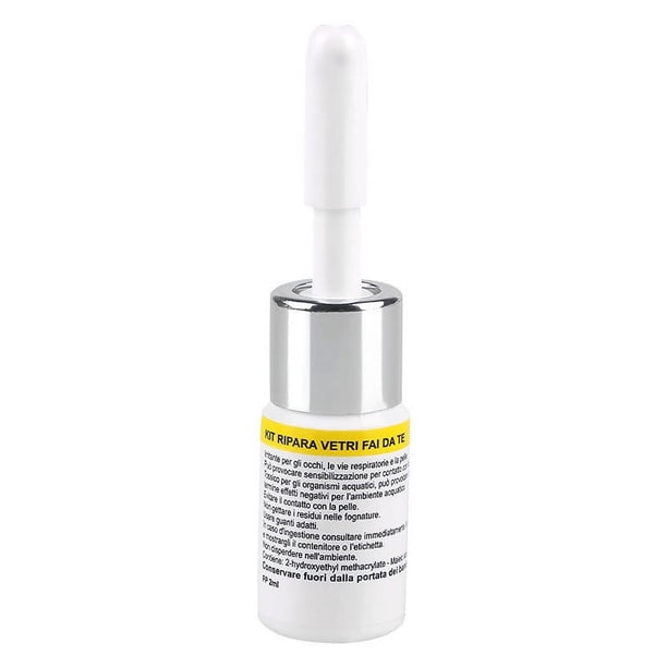 Kit de reparación de parabrisas para coches | Líquido reparador de grietas y desconchones de 5 ml con instrucciones de curado UV | Herramienta para reparar ventanas de coche y pequeños daños.
