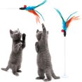 thumbnail image 3 of Chat Jouet Coloré Ventouse avec Cloche Printemps Souris Chat Printemps Plume, 3 of 7