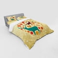 thumbnail image 2 of Ambesonne Christmas Bedding Set 4 Pcs, Reindeer in Winter, Queen, Beige, 2 of 2