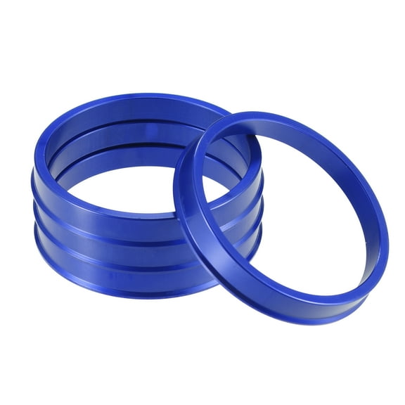 4 Pcs Car Hub Centric Rings OD 67.1mm to ID 60.1mm Hub Centric Rings Wheel Bore Center Spacer Blue