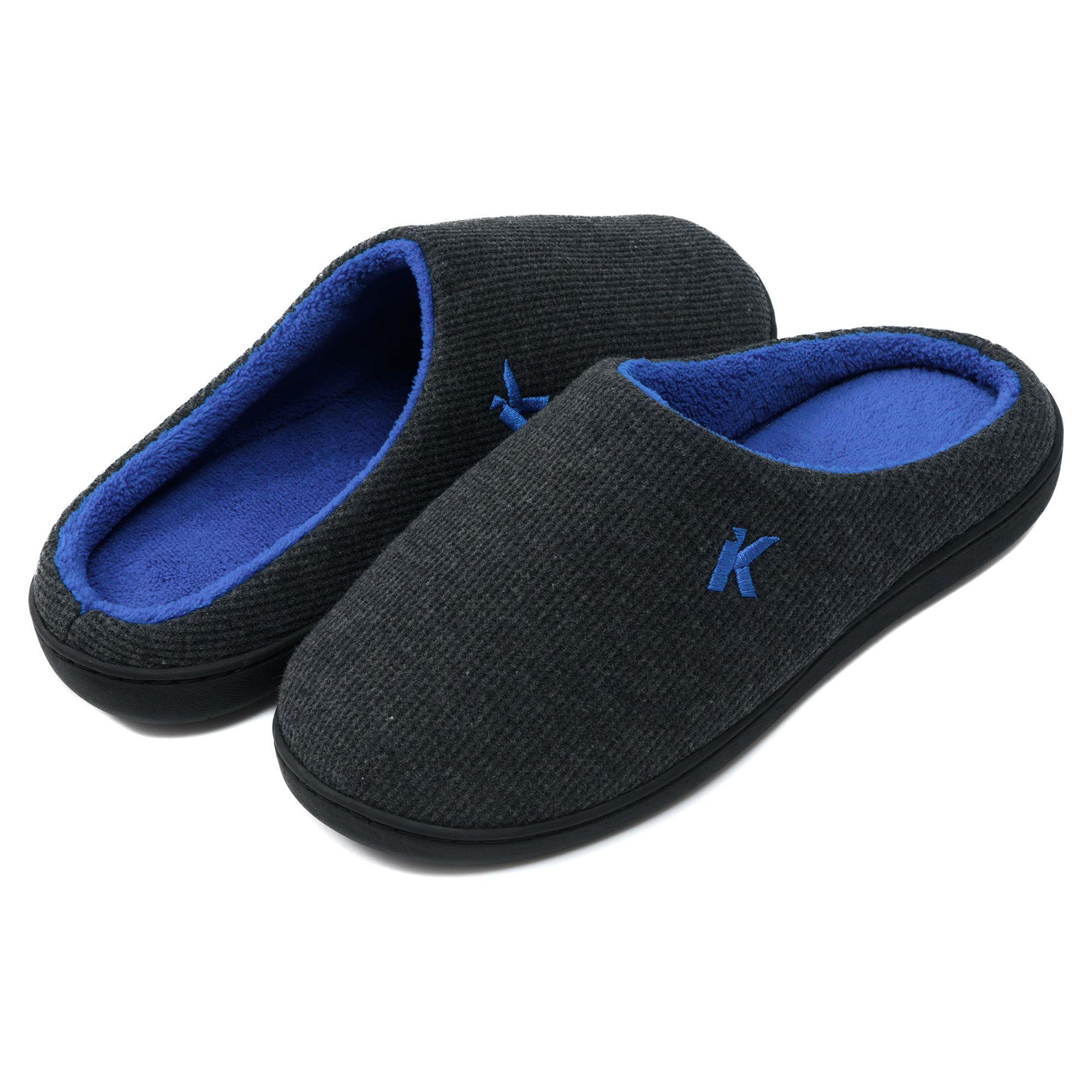 Mule Slip On Comfort Shoes For Women Dunlop Men's Memory Foam Slippers - Soft Velvet Mules, Comfy House Shoes, Non-Slip, Sizes 8-14 Mens Slippers Size 10 - Foto 4