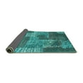 thumbnail image 2 of Ahgly Company Indoor Round Patchwork Turquoise Blue Transitional Area Rugs, 6' Round, 2 of 4