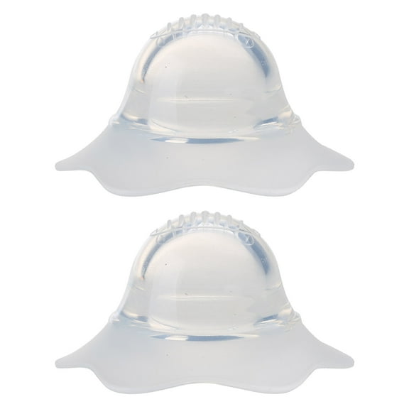 2Pcs/Pair for Silver Silicone Nipple Corrector Petal-Shaped Extractor Invagination Flat Suction Devic