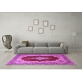 thumbnail image 3 of Ahgly Company Indoor Rectangle Medallion Purple Traditional Area Rugs, 3' x 5', 3 of 4