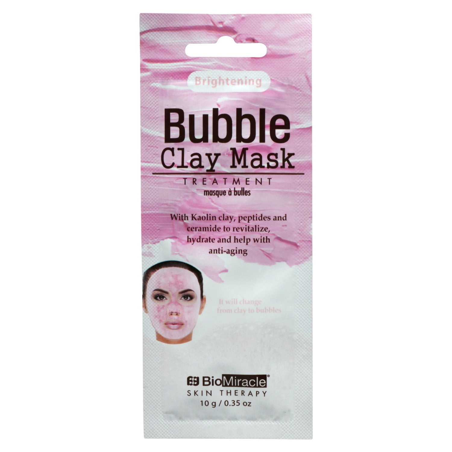 hyppigt Overlevelse tag et billede Clay Mask - Facial Skin Care Products Pink Bubble Clay Masks, 10g - 7 pack  - Walmart.com
