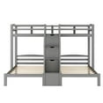 thumbnail image 5 of EUROCO Twin over Twin & Twin Bunk Bed with Staircase and Drawers for Kids Teens Bedroom, 3-in-1 Bunk for More Kids, Storage Staircase, Gray, 5 of 11