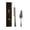 E, variant on HOARBOEG Stainless Steel Bread Knife & Cake Server Set - 2-Piece Plated Cutlery for Cake, Cheese, Pizza, Pastry - Ergonomic Handle, Rust-Resistant, Gift Box for Weddings, Birthdays