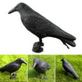 thumbnail image 2 of Simulation Black Crow Decoy Shooting Hunting Decoy Plastic Landscape Garden Decoration, 2 of 2