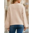 thumbnail image 4 of Women Oversized Button Down Cardigan Chunky Knit Long Sleeve Sweater, 4 of 6