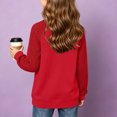 thumbnail image 3 of OGLCCG Girls' Sweaters Cable Knit Long Sleeve Pullover Sweater Casual Kids Fall Winter Crew Neck Jumper Top(Red,13-14 Years), 3 of 7