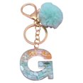 thumbnail image 2 of Letter Pendant Plush Ball Key Chain Resin Sequin Buckle Keyring Holder Charm Decoration, 2 of 8