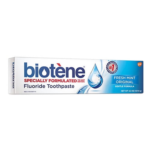 Biotene Fluoride Toothpaste, Fresh Mint 4.3 Oz , 6 Pack
