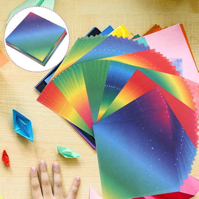 BEADCEST Diy Material Paper 200 Sheets Origami Paper Double Sided Multi Color for Home Decorating
