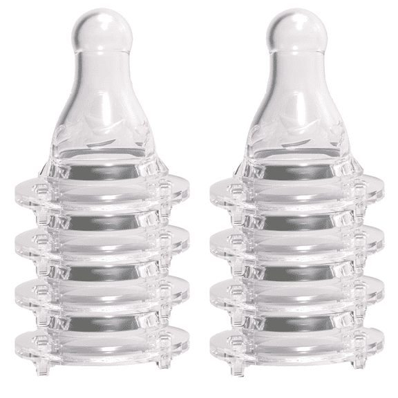 Avima Bottle Nipples, Anti-Colic, Standard Neck, Medium Flow, Breast Like, Silicone, 6 Pack