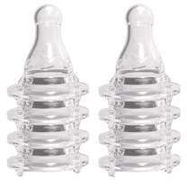 Avima Bottle Nipples, Anti-Colic, Standard Neck, Slow Flow, Breast Like, Silicone, 6 Pack