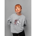 thumbnail image 2 of Unicorn Skull Neighing Sweatshirt Women -Smartprints Designs, Female Medium, 2 of 4
