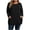 Black(Ladies Tops), variant on Plus Size Longline Tunic Top for Women Patch Pockets Crew Neck Loose Fit Fall Casual Shirt