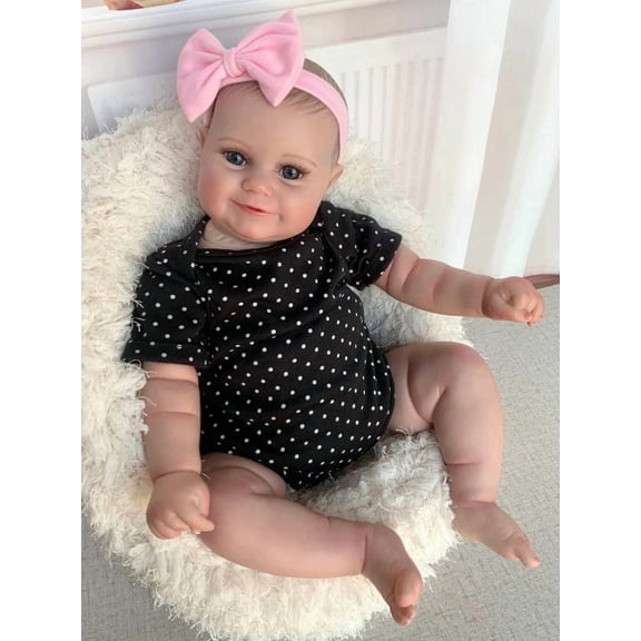 20inch Real Lifelike Reborn Dolls Vinyl Silicone Realistic Newborn Girl Doll Soft Cloth Body Gift