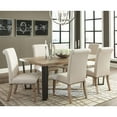 thumbnail image 6 of Beige Upholstered Parsons Dining Chairs (Set of 2) | Combine Modern & Classic for Timeless Appeal | Rustic Pine Finish on Wood | Fit Various Interior Styles, 6 of 7