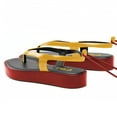 thumbnail image 4 of FSJ Women Open Toe Thong Sandals Flatform Ankle Strap Lace up Sandals Summer Beach Outdoor Shoes Size 8 Yellow-Red, 4 of 4