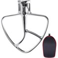 thumbnail image 1 of Batteur Plat en Acier Inoxydable pour Batteurs sur Socle KitchenAid à Tête Inclinable de 4,5 à 5 Pintes, Accessoire de Palette pour Accessoire de Batteur KitchenAid, Va au Lave-Vaisselle, et Tapis Coulissant pour Batteur, 1 of 7