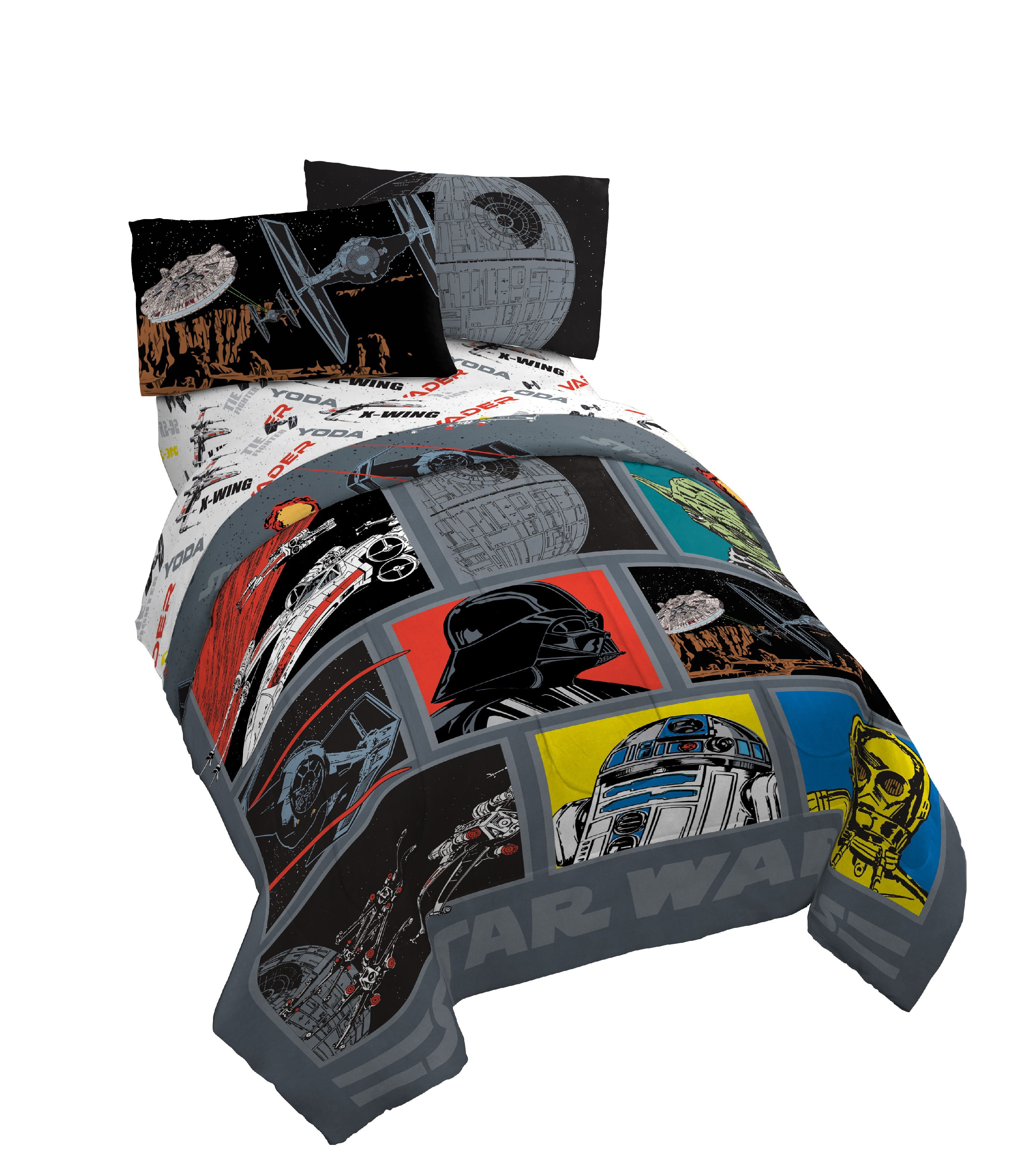 Star Wars Classic Death Star Reversible Comforter with Sham, Twin/Full