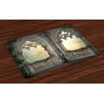 thumbnail image 1 of Ambesonne Gothic Place Mats Set of 4, Oriental Rose and Flower, Standard Size, Beige, 1 of 4