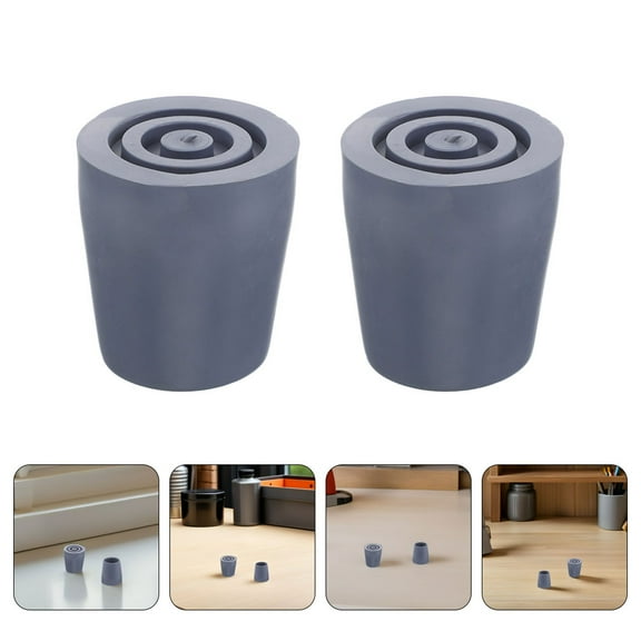 ELAYARD 8Pcs Grey Rubber Foot Caps for Shower Chairs and Bath Seats, Non- Leg Pads for Home and Bathroom Use