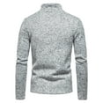 thumbnail image 3 of Gvmfive Men's Solid Half Open Collar Zipper Long Sleeve Casual Tops, 3 of 5