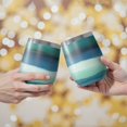 thumbnail image 2 of 12oz Stemless Wine Tumblers Green and Grey Abstract Art Artwork Vacuum Insulated Stainless Steel Travel Tumbler Cups Mug with Lid and Straw for Champaign,Cocktail,Beer with Cleaning Brush, 2 of 5
