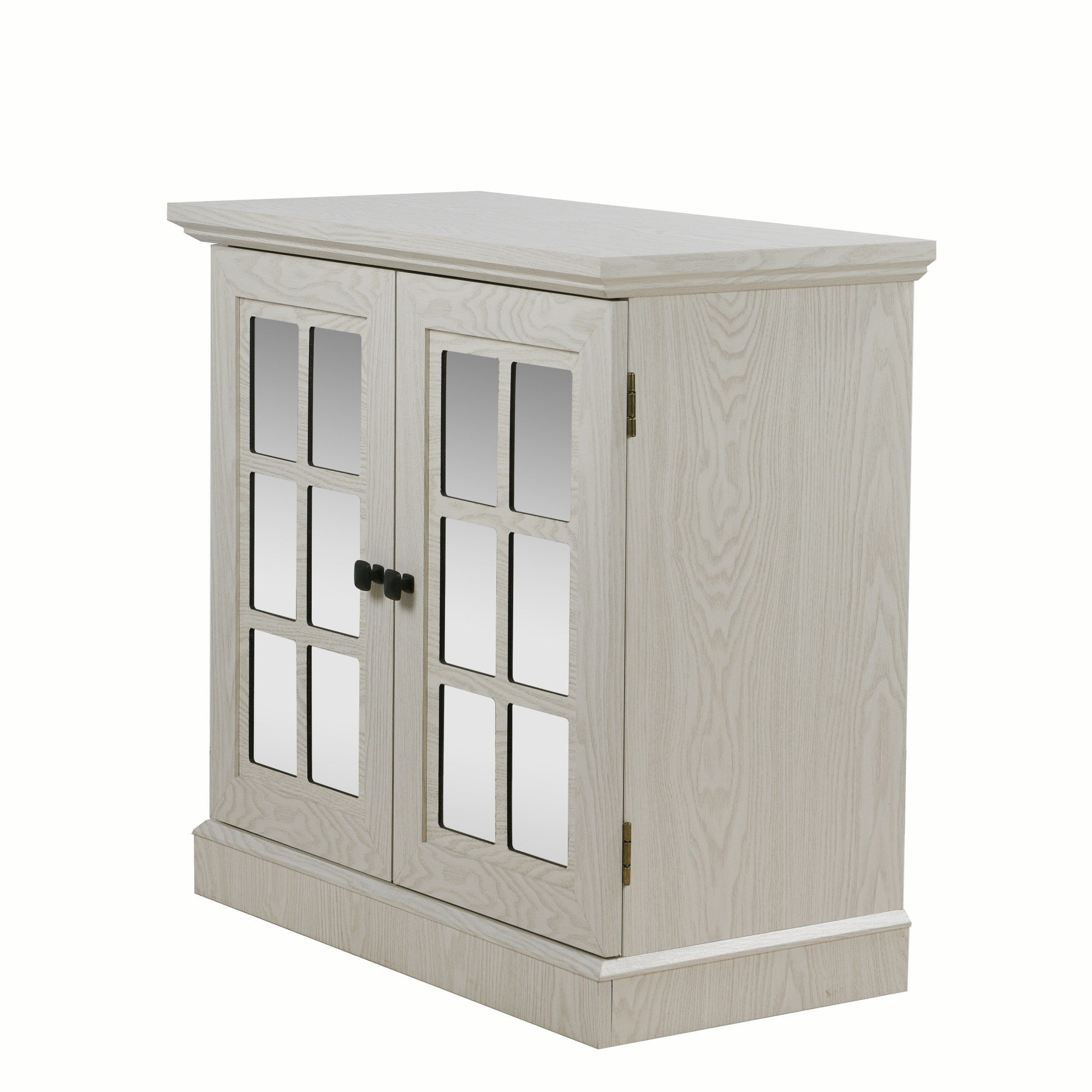 Sailvan 2 Decorative Acrylic Mirrored Door Storage Sideboard with Adjustable Shelf