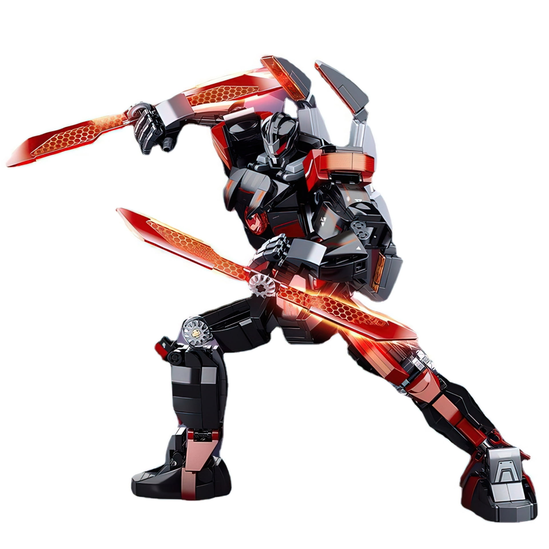 HIReeke Mech Armour Warrior Robot Building Block Set Mechanical Art Display Models Kit Toy