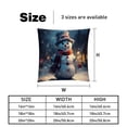 thumbnail image 5 of Snowman Luxurious Velvet Pillow Covers with Unique Patterns - Set of 2, 16x16, 18x18, 20x20 Inches for Throw Pillow Inserts - Ideal for Home Decor and Gifts, 5 of 6